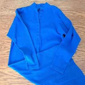 Le Crillon long sleeve blue dress